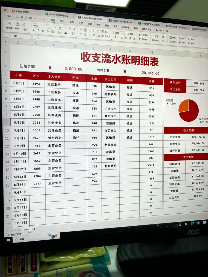 Excel财务表格模板制作_个人家庭财务收支记账体系_家庭复式记账软件