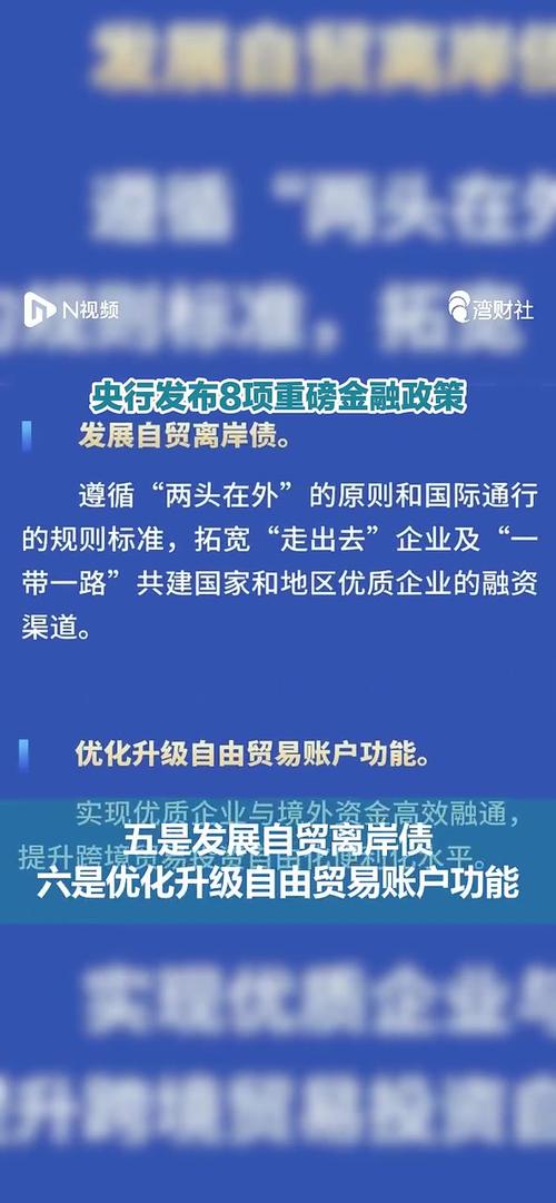 央行发布8项重磅金融政策