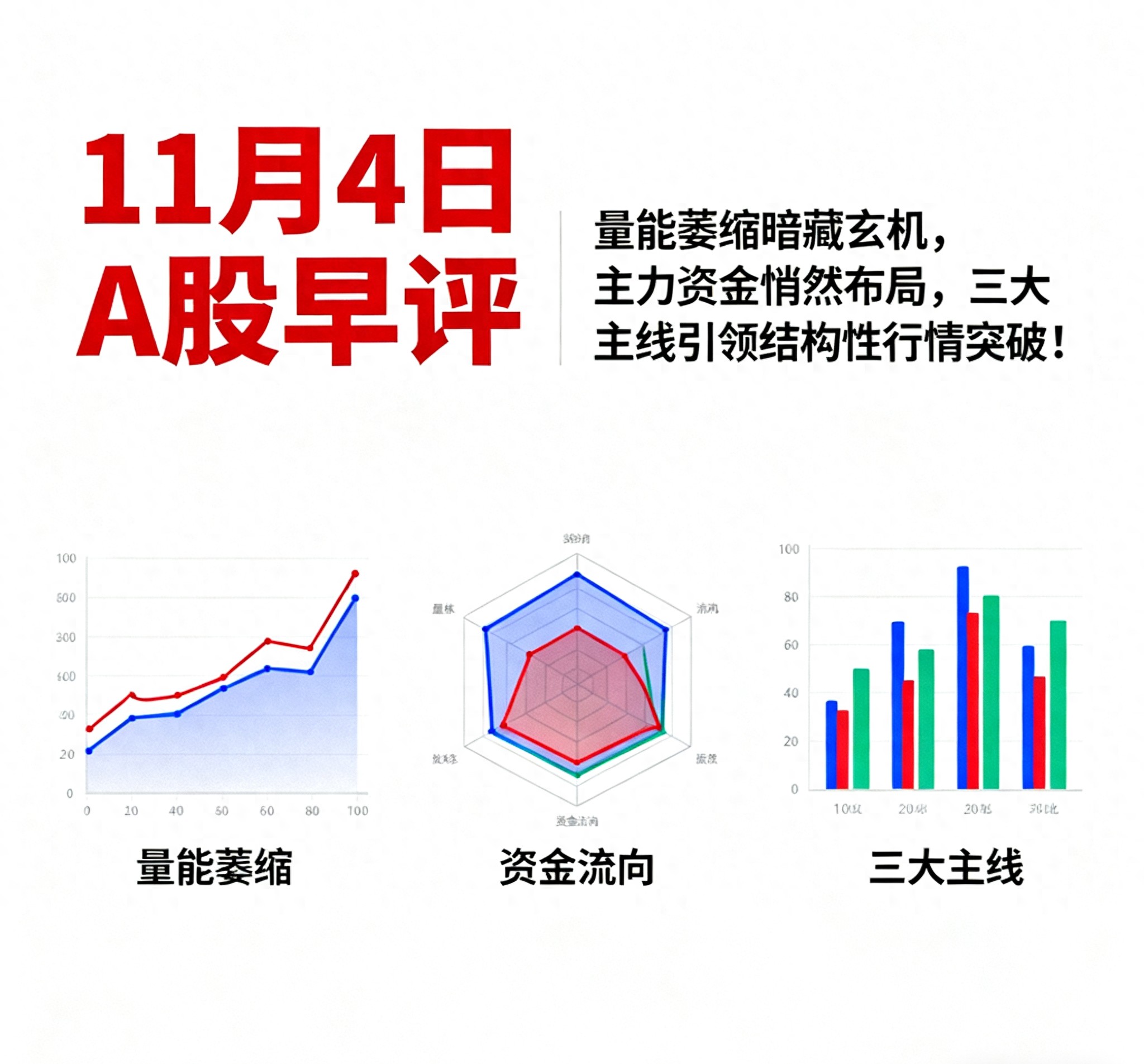 A股早评：量能萎缩暗藏玄机，主力资金布局，三线引领行情突破！