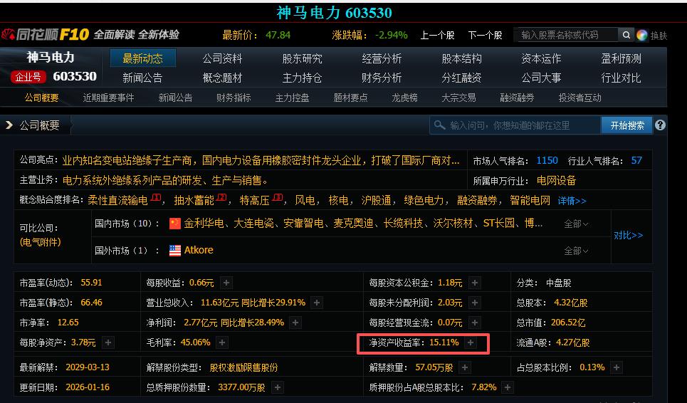 高净资产收益率A股公司_产品线全覆盖民营龙头电力设备_机械设备的龙头股票