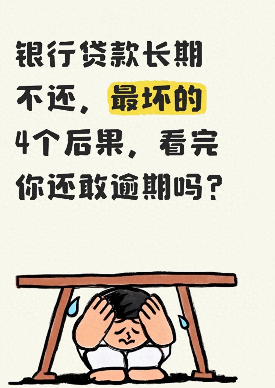 银行贷款长期不还，最坏的4个后果，看完你还敢逾期吗？