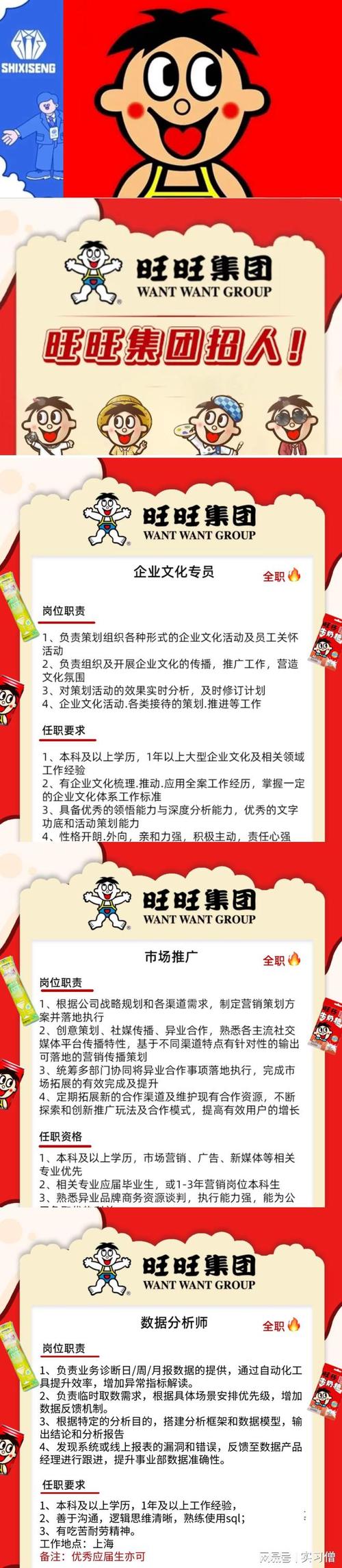 中国旺旺股票_旺旺集团招聘_旺旺集团工作机会