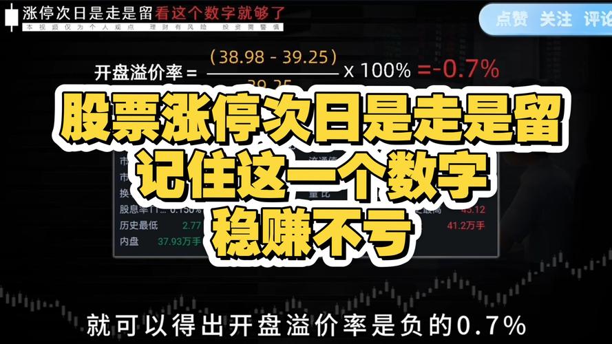 股票涨停留不留？就看这一个数，不是啥难事儿